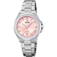 Zegarki damskie - Festina Mademoiselle 20700/2 zegarek damski srebrny z różową tarczą - miniaturka - grafika 1