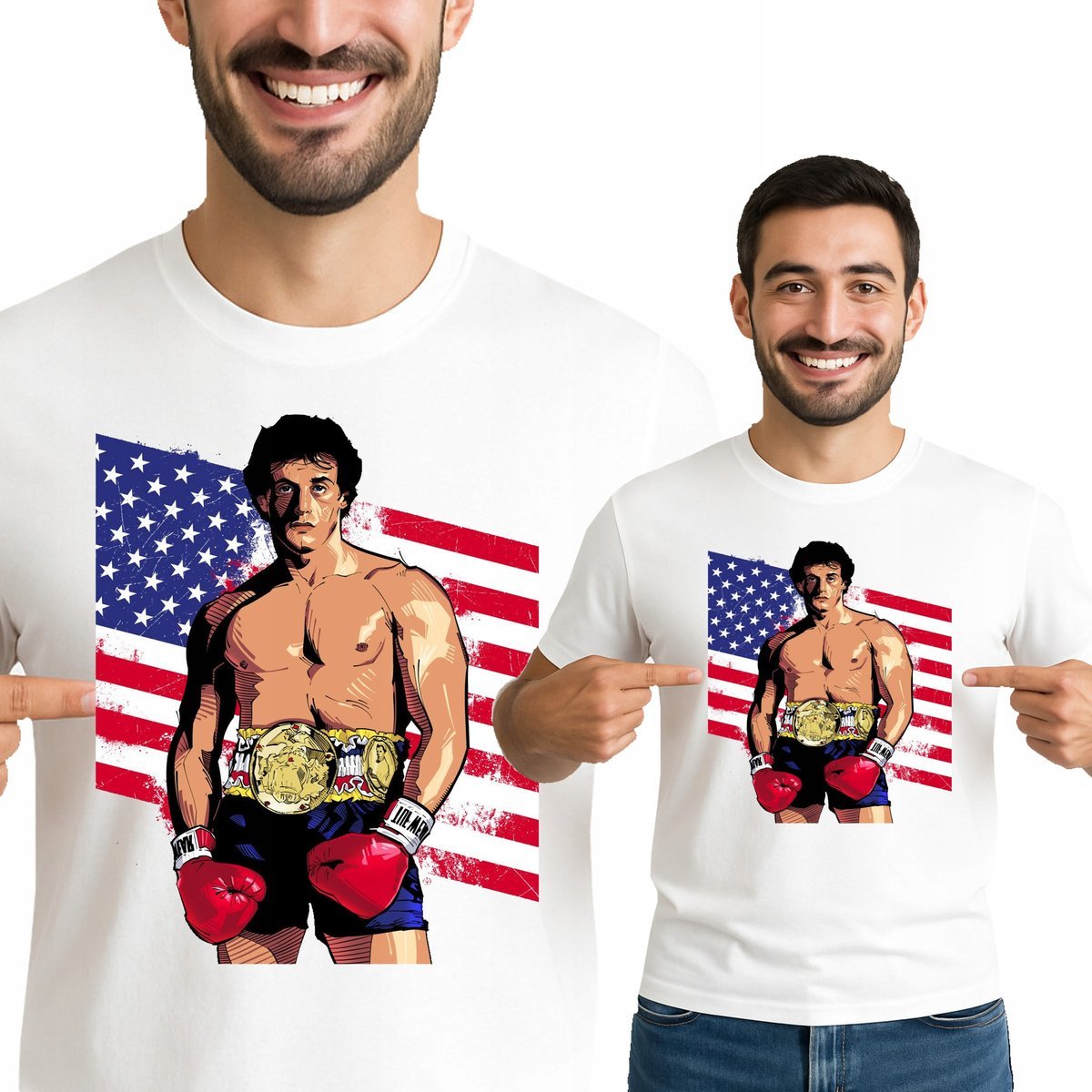 KOSZULKA MĘSKA ROCKY BALBOA STALLONE WŁOSKI OGIER DLA FANA PREMIUM XL 0546