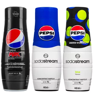3x Syrop SodaStream Pepsi + Pepsi Max Zero + Pepsi Max Zero Lime - Syropy i koncentraty owocowe - miniaturka - grafika 1