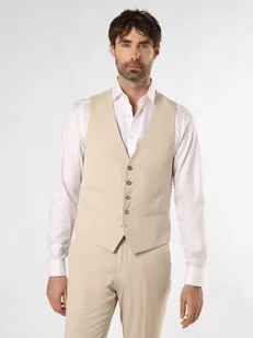 Finshley & Harding Męska kamizelka modułowa - Alameda Mężczyźni Slim Fit beżowy marmurkowy, 48 - Kamizelki męskie - miniaturka - grafika 1