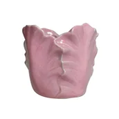 Wazony i flakony - Pastelowy Różowy Wazon Ceramiczny z Antypoślizgowy - miniaturka - grafika 1