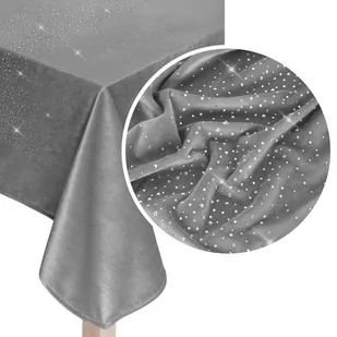 Bieżnik 40 x 140 Dekoracyjny Velvet Shiny Popiel - Obrusy i serwetki - miniaturka - grafika 1