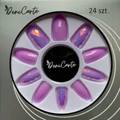 Sztuczne paznokcie i akcesoria - Deni Carte paznokcie sztuczne tipsy z klejem 24szt - miniaturka - grafika 1