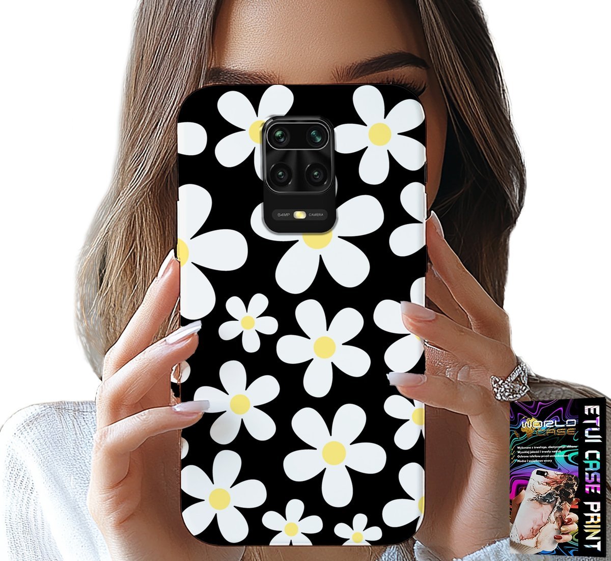 ETUI DO XIAOMI NOTE 9 PRO / 9S - STOKROTKA, STOKROTKI, KWIATKI, PLECKI