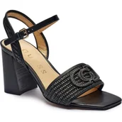 Sandały damskie - Guess Sandały na słupku GRATO | z dodatkiem skóry - miniaturka - grafika 1