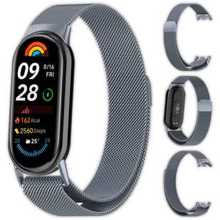 Bransoleta pasek opaska Milanese Vanfone ze stali nierdzewnej do Xiaomi Mi Smart Band 8/9, niebieski grafit - Akcesoria do smartwatchy Bransoleta pasek opaska Milanese Vanfone ze stali nierdzewnej do Xiaomi Mi Smart Band 8/9, niebieski grafit - Akcesoria do smartwatchy - miniaturka - grafika 1