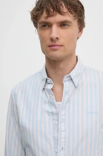 Pepe Jeans koszula bawełniana MARIUS męska kolor niebieski slim z kołnierzykiem button-down PM308561 - Koszule męskie - miniaturka - grafika 1