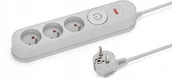 Listwy zasilające - Listwa zasilająca Montis Listwa zasilająca przeciwprzepięciowa szara 3 gniazda 5m MONTIS MT137-5 - miniaturka - grafika 1