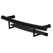 Akcesoria do armatury i ceramiki - Deante VITAL UCHWYT CZARNY PRZYŚCIENNY Z PÓŁKĄ - miniaturka - grafika 1