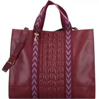 Torebki damskie - Fossil Fossil Carmen Torba shopper skórzana 38 cm wine ZB1627-609 - grafika 1