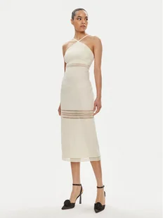 Patrizia Pepe Sukienka letnia 2A2729/A268-W362 Écru Slim Fit - Sukienki - miniaturka - grafika 1