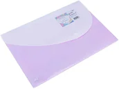 Teczki i skoroszyty - Teczka kopertowa na zatrzask deli fc seria macaron fioletowa - miniaturka - grafika 1