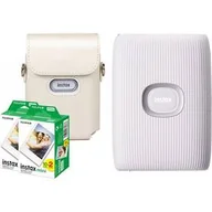 Drukarki - Drukarka do zdjęć Fujifilm Instax mini Link 2 Zestaw.Wkłady + ETUI Biała - miniaturka - grafika 1