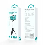 Selfie stick - Selfie stick bluetooth Kijek do selfie Devia + tripod statyw pilot 19-70cm - miniaturka - grafika 1