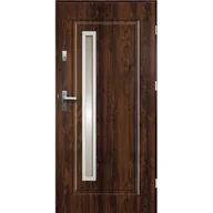 Drzwi zewnętrzne - Drzwi zewnętrzne DEDAL stopsol inox orzech 90 prawe RADEX - miniaturka - grafika 1
