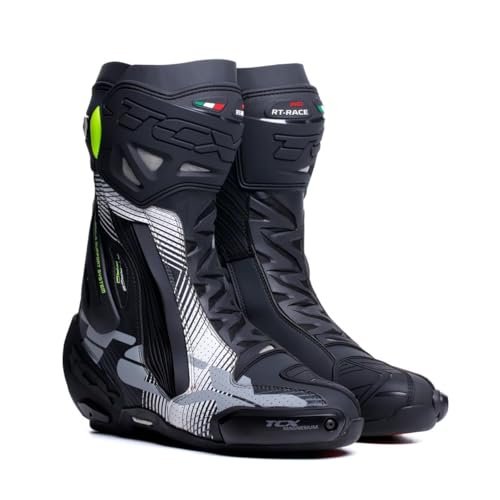 TCX RT-Race PRO Air, Buty motocyklowe męskie, Black/White/Grey, 47 EU, Czarny biały szary, 47 EU