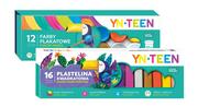 Masy plastyczne - YN TEEN, BOX farby plakatowe 12 kol. + plastelina 16 kol. - miniaturka - grafika 1