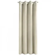 Zasłony - Zasłona 140x250 Rosa kremowa welurowa gotowa na przelotkach - miniaturka - grafika 1