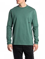 Koszulki męskie - Replay T-shirt męski, 539 Green, M - miniaturka - grafika 1