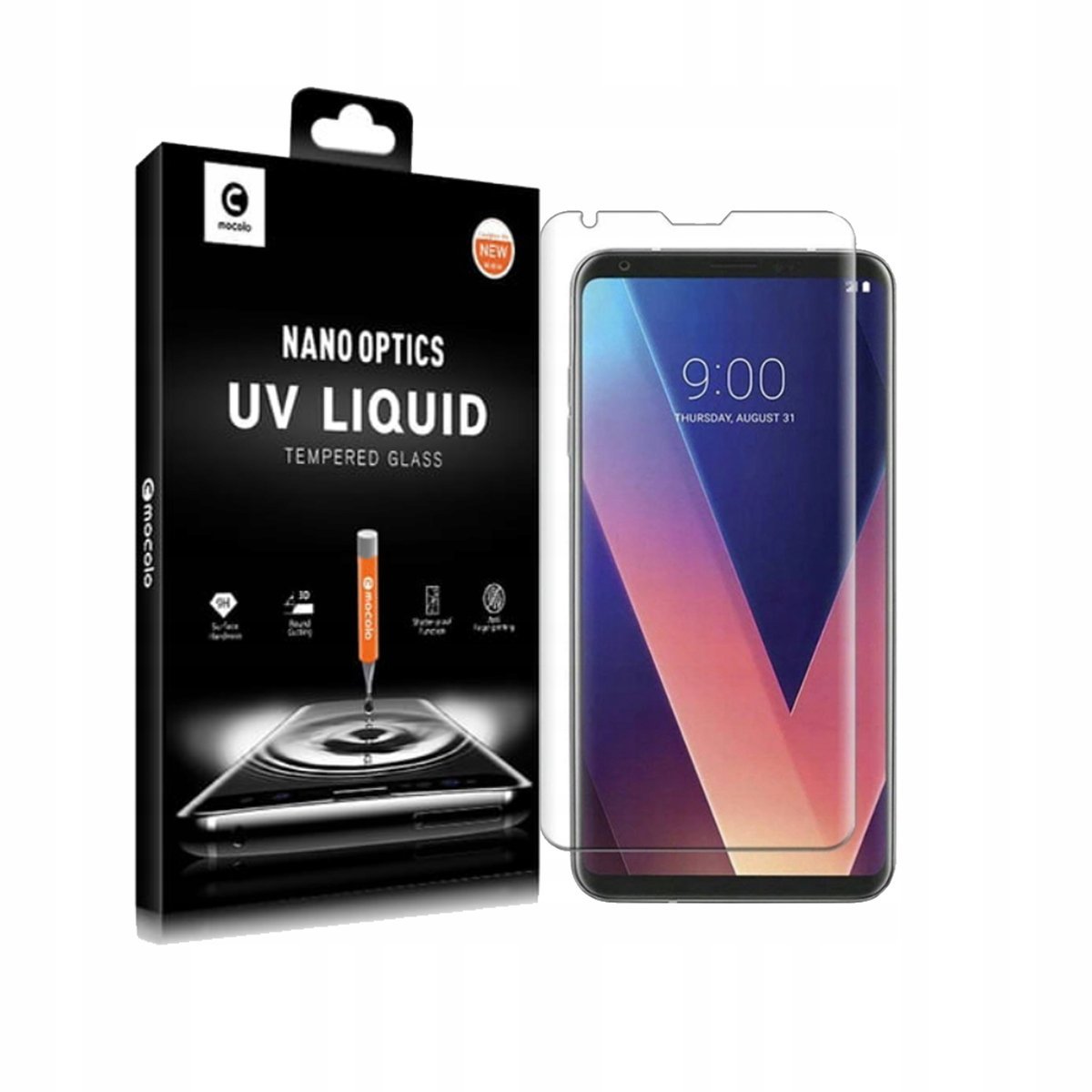 SZKŁO HARTOWANE MOCOLO UV + LAMPA DO LG V30