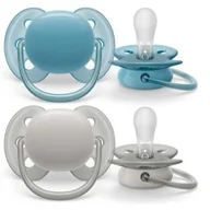 Smoczki uspokajające - AVENT Ultra Soft Miękki smoczek uspokajający ortodontyczny 6-18m SCF091/17, 2szt. - miniaturka - grafika 1