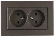 Gniazdka elektryczne - SOCKET DOUBLE FLUSH ANT XP - miniaturka - grafika 1