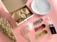 Zabawki kreatywne - Zestaw do Naprawy Ceramiki Kintsugi Diy Kit - Złoto, Srebro i Brąz - miniaturka - grafika 1