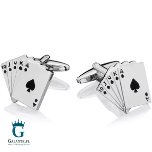 Spinki do mankietów Poker SD-1316 - Spinki do mankietów i krawatów - miniaturka - grafika 1