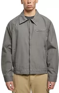 Kurtki męskie - Urban Classics Męska kurtka Overdyed Workwear Jacket, kurtka dla mężczyzn, dostępna w kolorze ciemnoszarym, rozmiary S - 5XL, ciemny., XXL - miniaturka - grafika 1