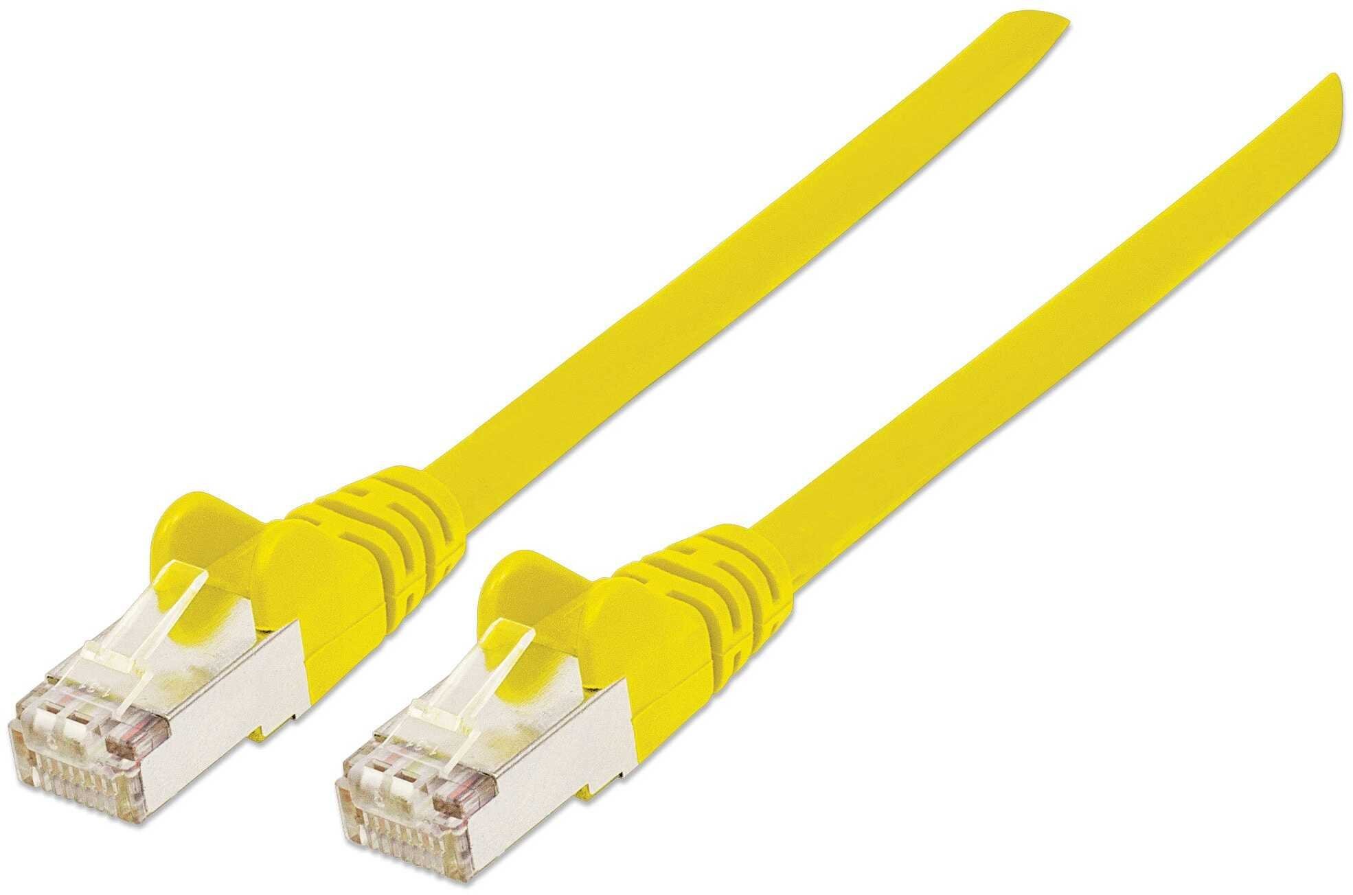 Intellinet Kabel sieciowy Żółty 0,5 m Cat6a S/FTP S-STP 350464