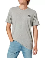 Koszulki męskie - Lee T-shirt męski Small Triangle Tee, Grey Mele., M - miniaturka - grafika 1