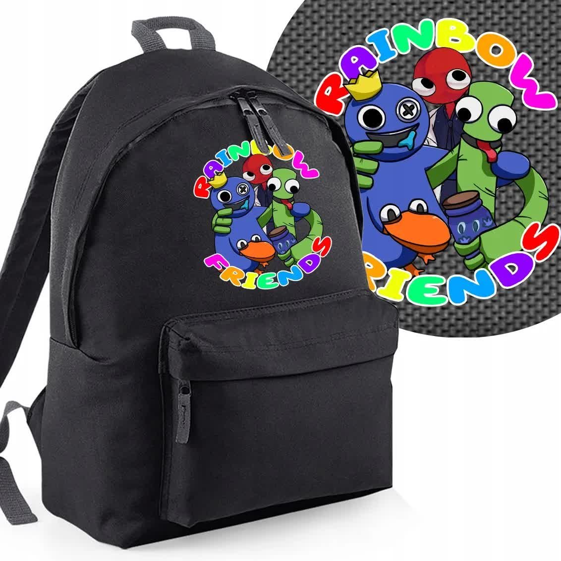 PLECAK DO SZKOŁY Czarny Wyprawka Szkolna Prezent Dla Fana RAINBOW FRIENDS