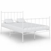 Łóżka - Rama łóżka, biała, VidaXL, metalowa, 120x200 cm - miniaturka - grafika 1