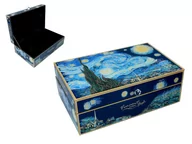 Pudełka i szkatułki - Szkatułka szklana na biżuterię - V. van Gogh, Gwiaździsta Noc (CARMANI) - miniaturka - grafika 1