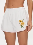 Spodenki damskie - Guess Szorty materiałowe Zoey V4GD05 KC5R0 Biały Loose Fit - miniaturka - grafika 1