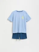 Skarpetki dla dzieci - Reserved - Dwuczęściowa piżama - jasnoniebieski - miniaturka - grafika 1