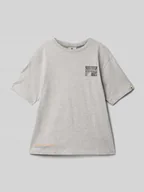 Koszulki dla chłopców - T-shirt z nadrukiem z logo - miniaturka - grafika 1