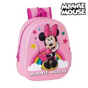 Plecak dziecięcy 3D Minnie Mouse Różowy - Plecaki szkolne i tornistry - miniaturka - grafika 1