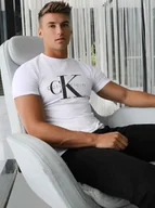 Koszulki męskie - ﻿ Koszulka Męska Calvin Klein Bawełna BIAŁA CK, T-shirt dla niego ROZMIAR S - miniaturka - grafika 1