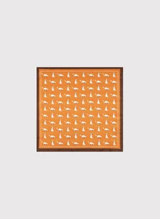 Pomarańczowa poszetka w kotki - Dodatki do ubrań - miniaturka - grafika 1