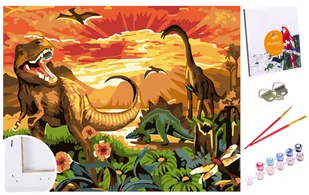Zestaw do malowania po numerach dla dzieci, 20x30 cm, Era Dinozaurów - Malowanie po numerach - miniaturka - grafika 1