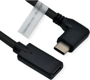 Kabel Roline ROLINE Kabel wideo typu C, przedłużacz USB-C DP Alt Mode C-C, M/F, zwart, 2 m - Kable komputerowe i do monitorów - miniaturka - grafika 1