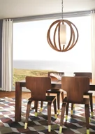 Lampy sufitowe - Lampa wisząca Allier - kolor biały, brązowy - FE/ALLIER/P/L LW - miniaturka - grafika 1