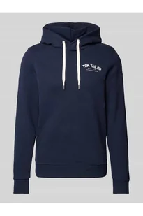 Bluza z kapturem z nadrukiem z logo - Tom Tailor - Bluzy męskie - miniaturka - grafika 1