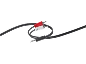 Kable - Kabel audio jack 3,5mm - 2x RCA ISY IAU-1026 3m Czarny - miniaturka - grafika 1