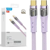 Kable USB - Kabel USB Typ C - USB Typ C ROCK Z21 100W 1.2 m Fioletowy - miniaturka - grafika 1