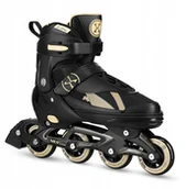 Rolki - Rolki Nils Extreme NH382 rekreacyjne regulowane czarno-beżowe r. 28-31 - miniaturka - grafika 1