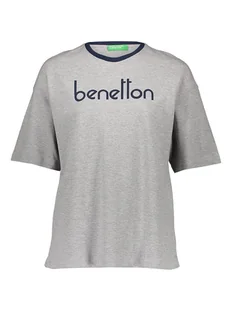 Benetton Koszulka w kolorze jasnoszarym - Koszulki i topy damskie - miniaturka - grafika 1