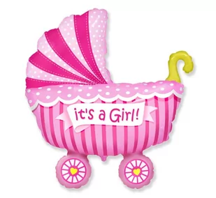 Flexmetal Balon foliowy "Wózek Irs a Girl", FLEXMETAL, 36" SHP 901741 - Baby shower i roczek - miniaturka - grafika 2