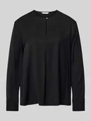 Bluzki damskie - Bluzka z długim rękawem o kroju relaxed fit z czystej wiskozy - miniaturka - grafika 1